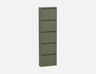 BERT - modern 5-door shoe cabinet - Olive