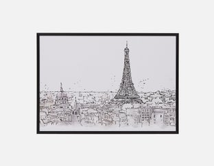 VILLE II - tableau encadré 103x73cm "Ville II" - Multi