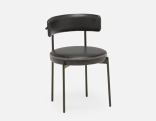 KURO - industrial-modern dining chair - Black