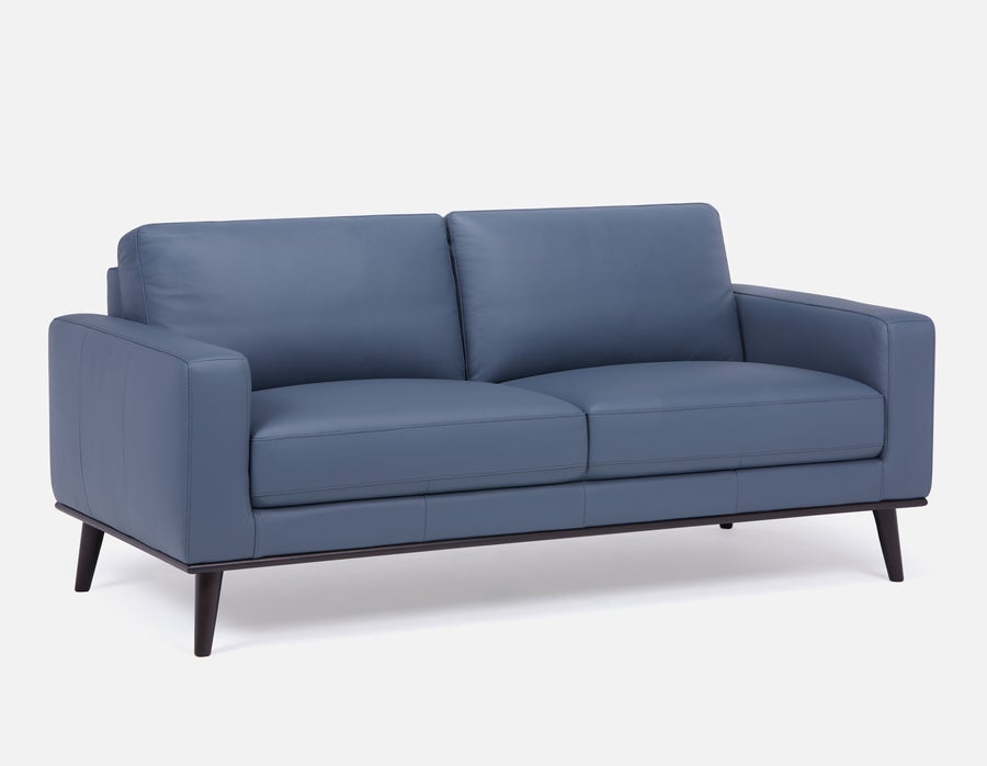 BETTA 100% leather mid century sofa undefined