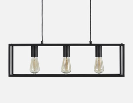 KIRUN - suspension industrielle moderne 70 cm - Noir
