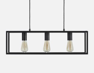 KIRUN - modern industrial pendant 70 cm - Black