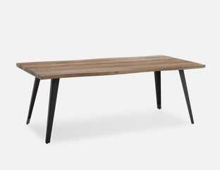 JERRY - grande table de salle à manger 210 cm - Noyer