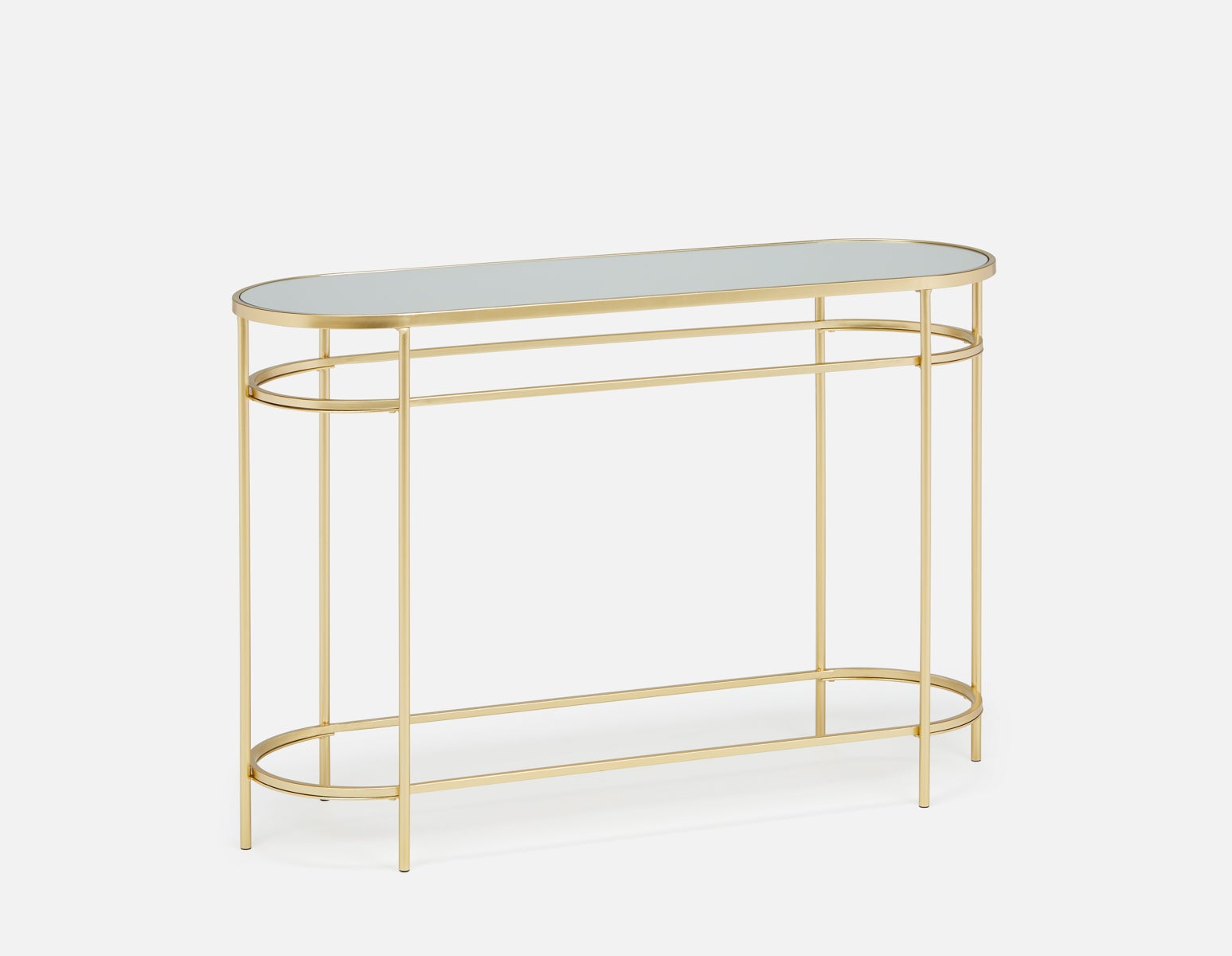 PETE - mirrored top console table 120 cm - Gold