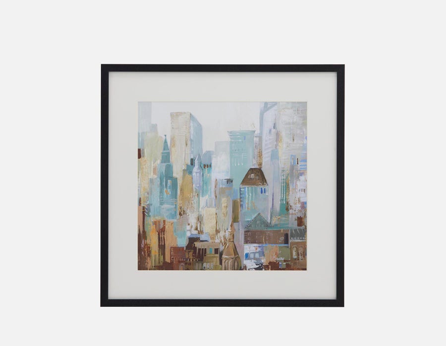 VILLE I framed giclée 63 cm x 63 cm undefined