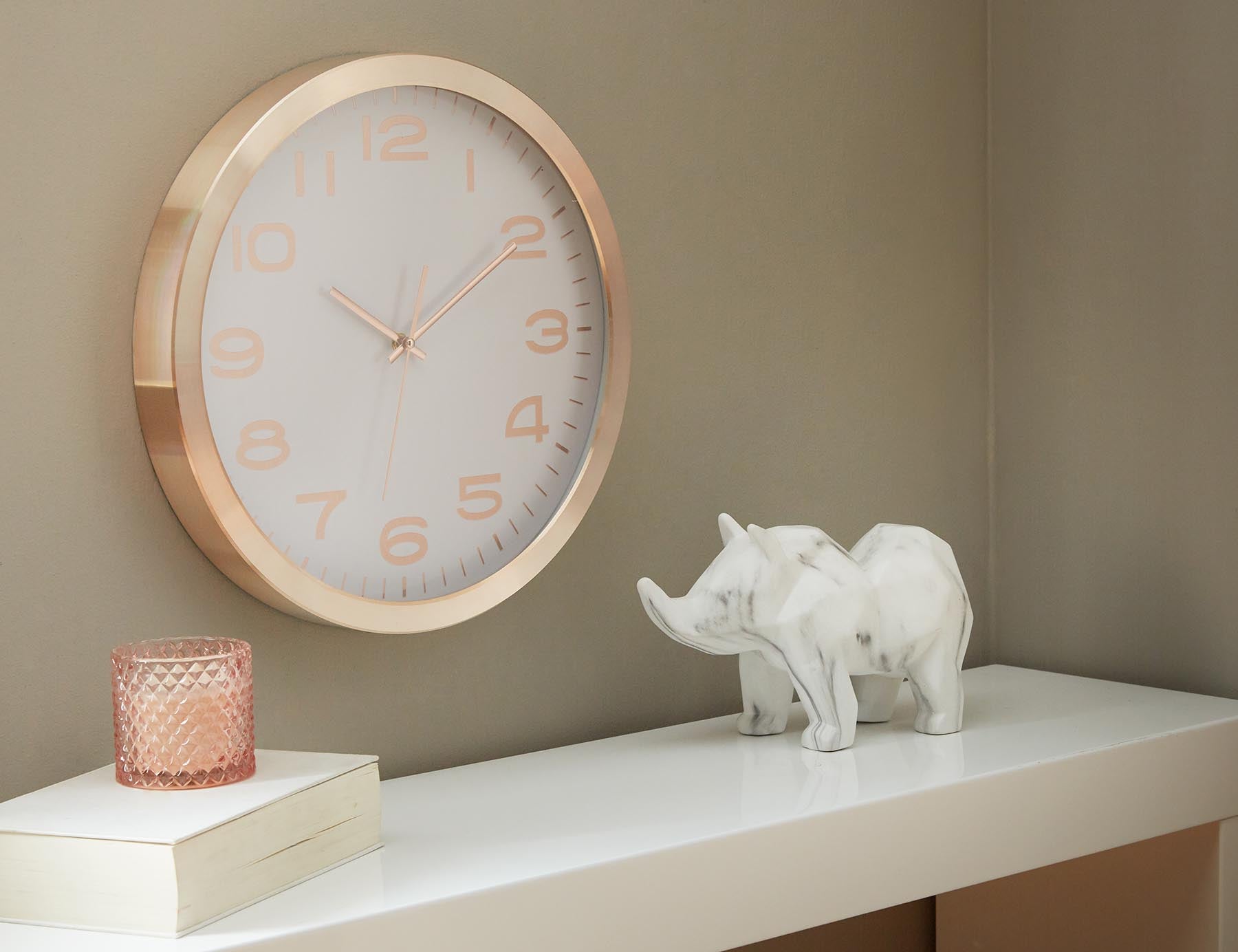 LIOR - wall clock 40 cm - Rose Gold