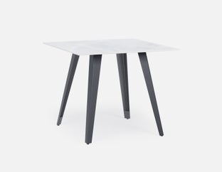 TUVO - table de salle à manger 90cm carrée moderne contemporaine - Gris
