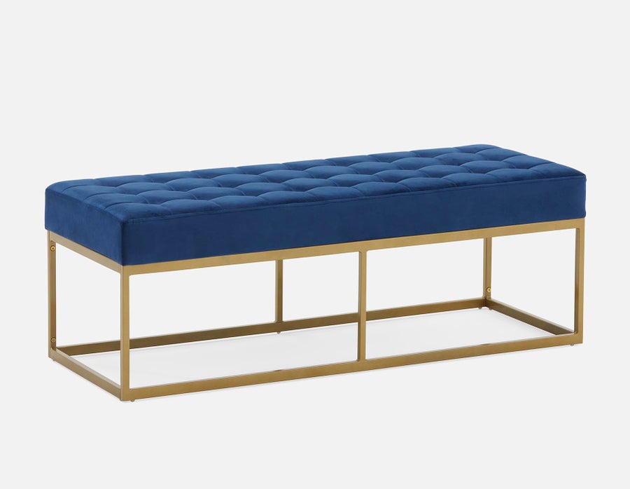 TADEO tufted velvet bench 122 cm undefined