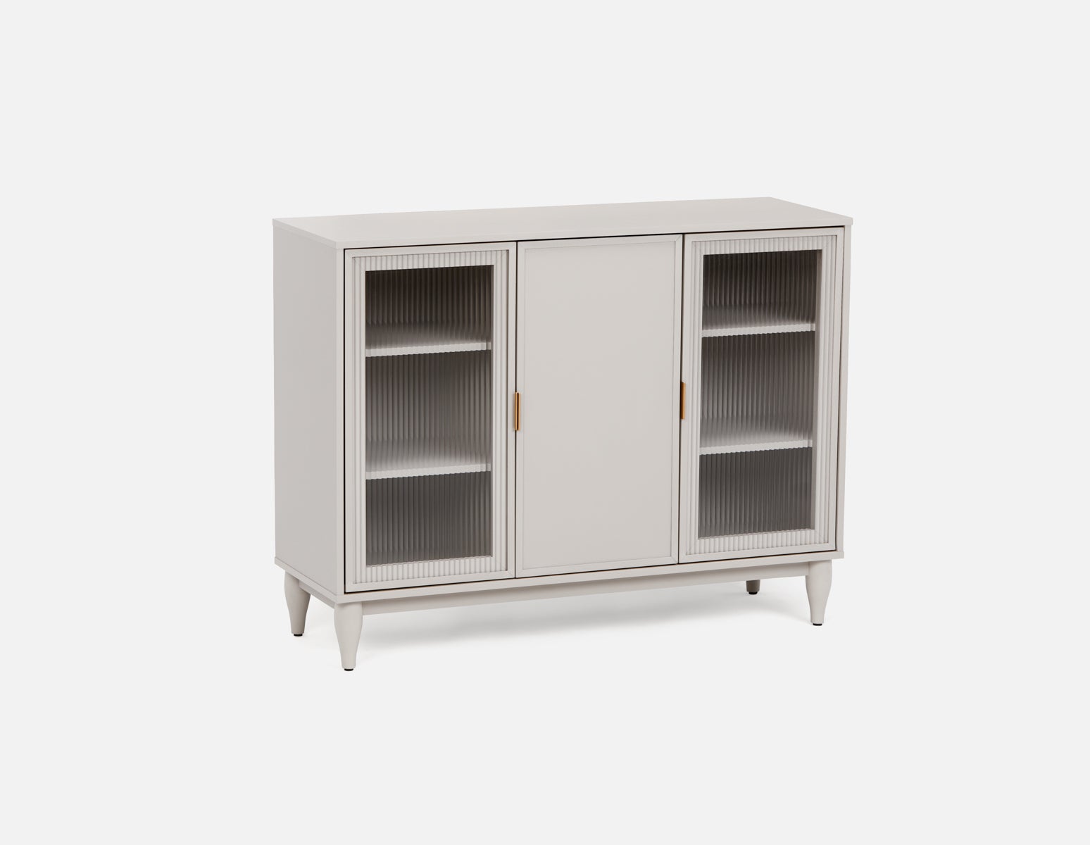 ALLESSIO - modern contemporary 3-door sideboard - Taupe