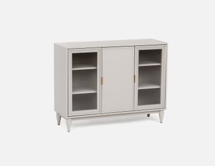 ALLESSIO - modern contemporary 3-door sideboard - Taupe