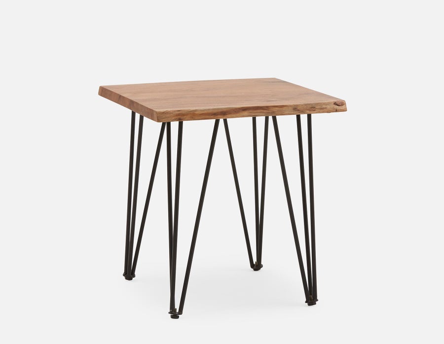 RENO solid acacia wood end table 60 cm undefined