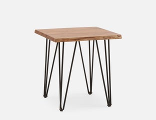 RENO - solid acacia wood end table 60 cm - Natural