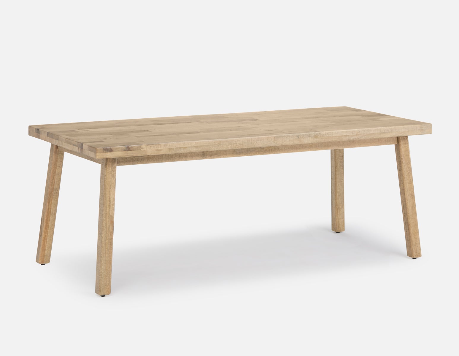 THESSALIA - rustic farmhouse distressed solid mango wood dining table 200 cm - Natural