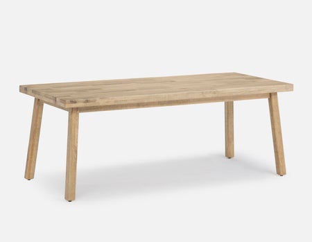THESSALIA - rustic farmhouse distressed solid mango wood dining table 200 cm - Natural