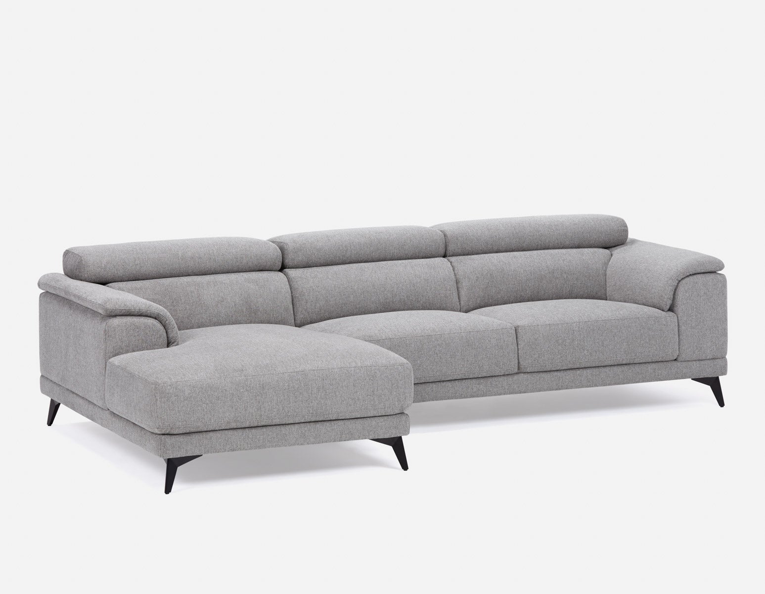 VENTURA - modern left-facing sectional sofa - Dark Grey