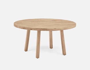 THESSALIA - distressed solid mango wood dining table 150 cm - Natural