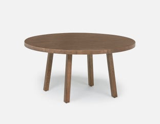 THESSALIA - distressed solid mango wood dining table 150 cm - Brown
