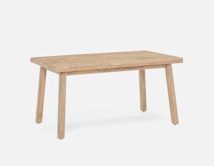 THESSALIA - rustic farmhouse distressed solid mango wood dining table 150 cm - Natural
