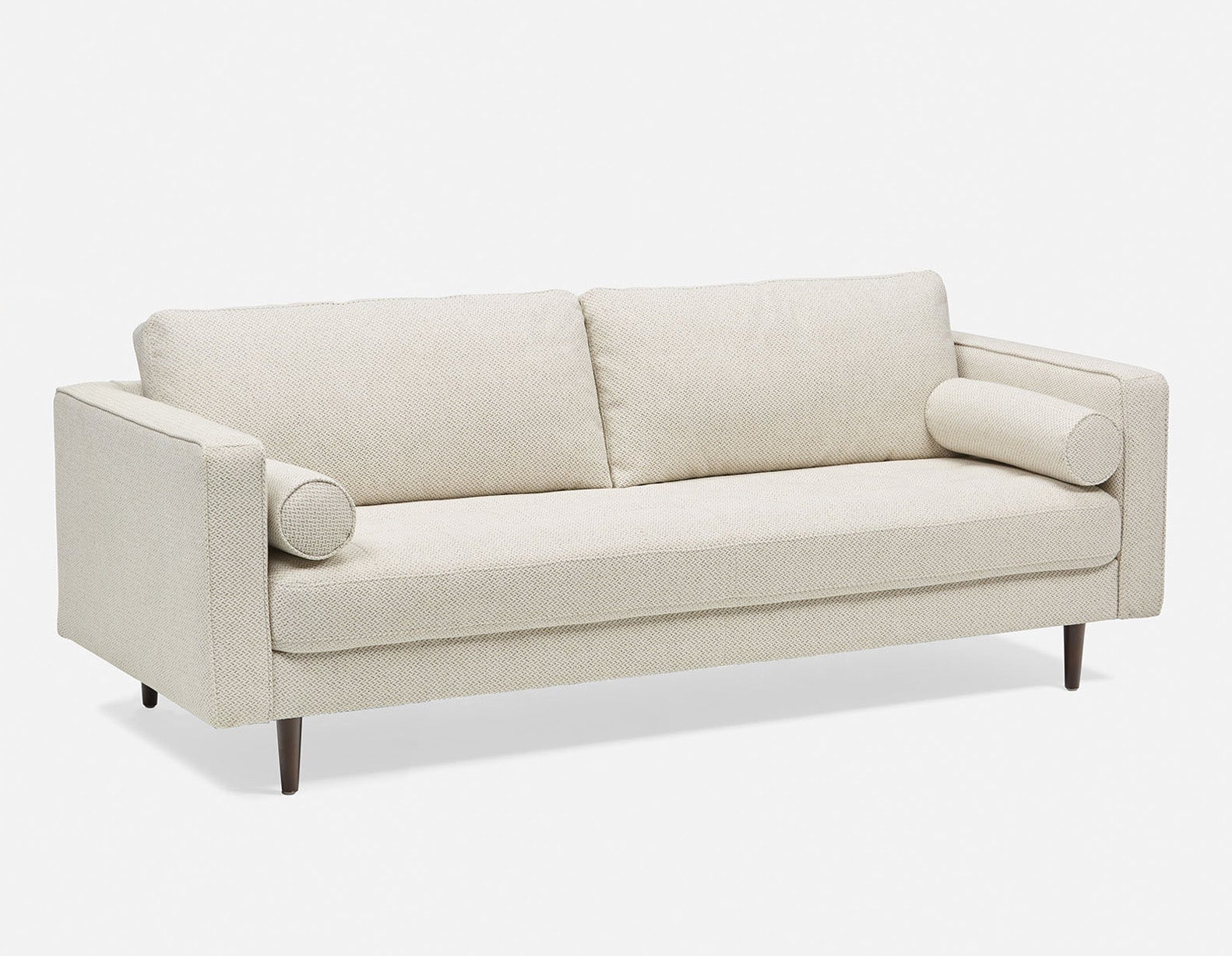 KINSEY - mid-century modern 3-seater sofa - Beige