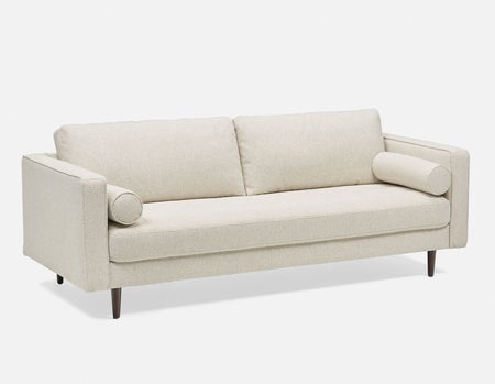 KINSEY - canapé 3 places moderne du milieu du siècle - Beige