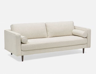 KINSEY - mid-century modern 3-seater sofa - Beige