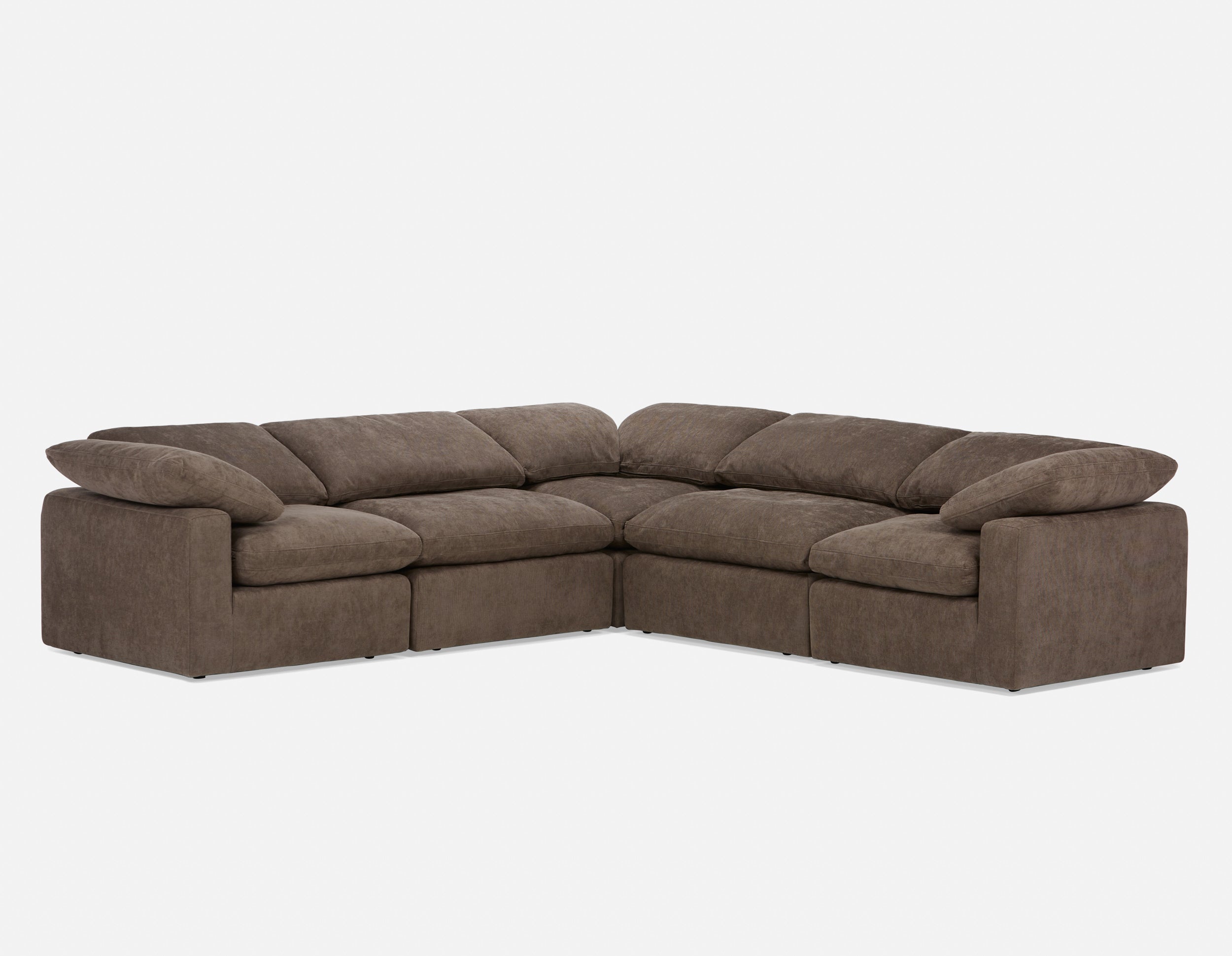 HELIO - contemporary modular sectional sofa - Chocolate