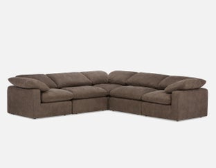 HELIO - canapé d’angle modulaire contemporain - Chocolat