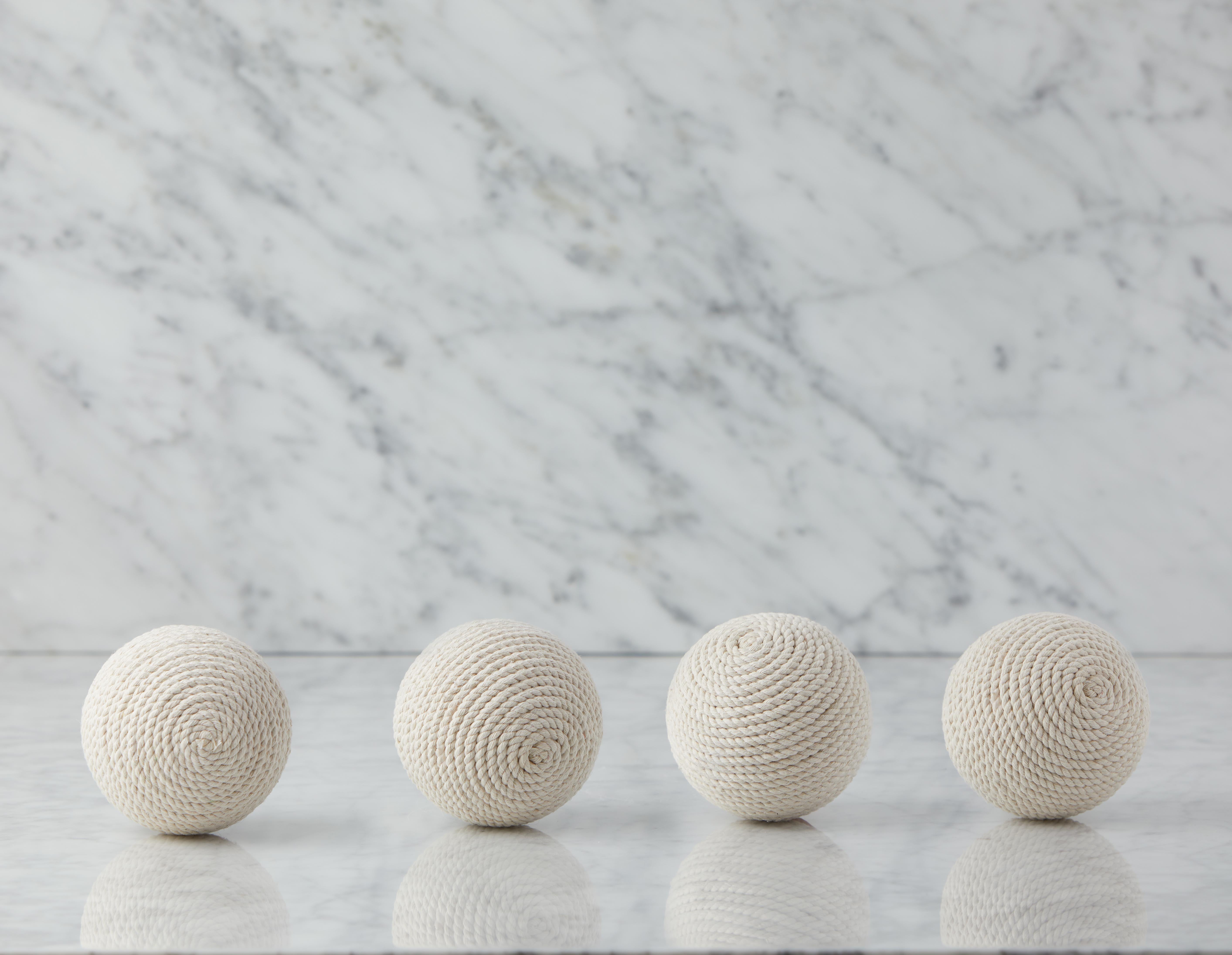 BALZ - ensemble de 4 boules décoratives 11 cm - Blanc
