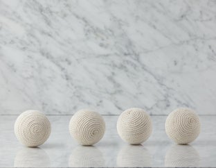 BALZ - ensemble de 4 boules décoratives 11 cm - Blanc