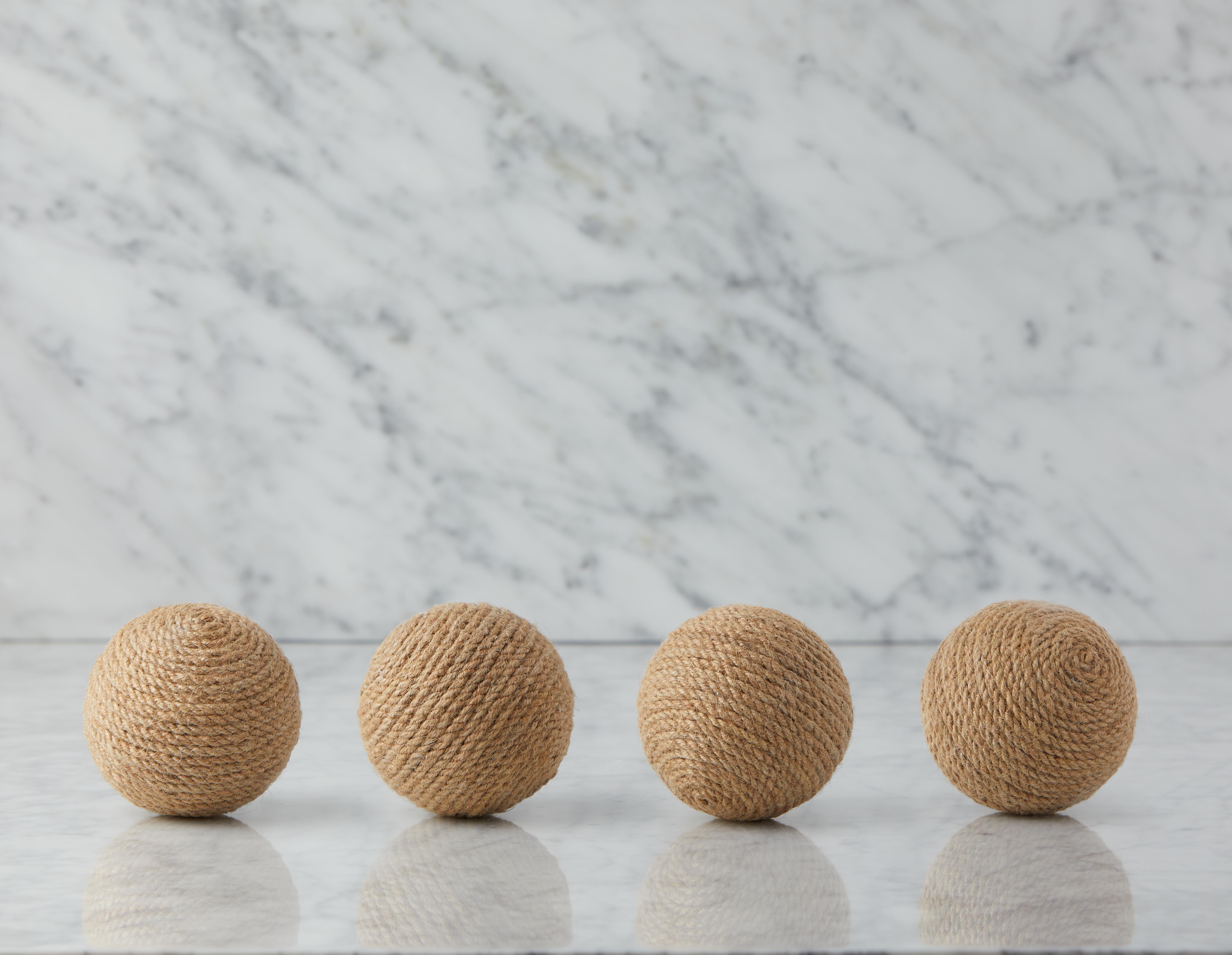 BALZ - ensemble de 4 boules décoratives 11 cm - Naturel
