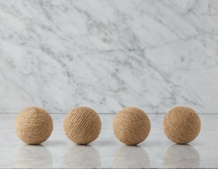 BALZ - set of 4 decorative balls 11 cm - Natural