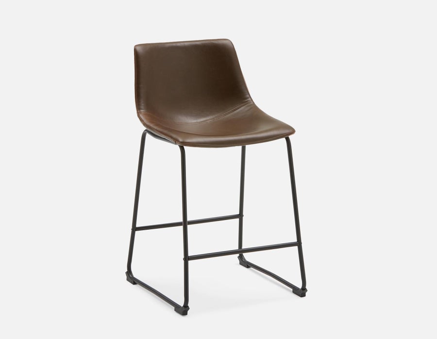 HAYDEN rétro-moderne tabouret de comptoir avec dossier 61 cm undefined