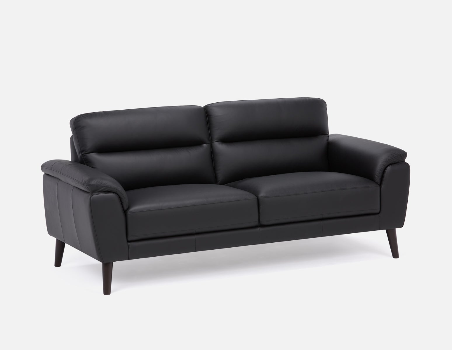 GAMARRA - canapé contemporain moderne 100% cuir - Noir