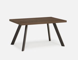 OZZY - table de salle à manger contemporaine 140 cm - Noyer