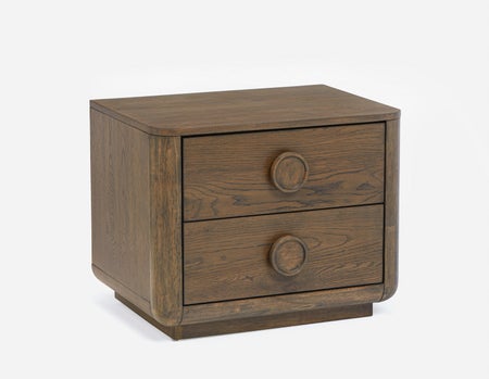 TAVEN - table de chevet rustique moderne - Noyer