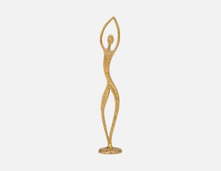 AMARAVATI - aluminum sculpture 117cm - Gold
