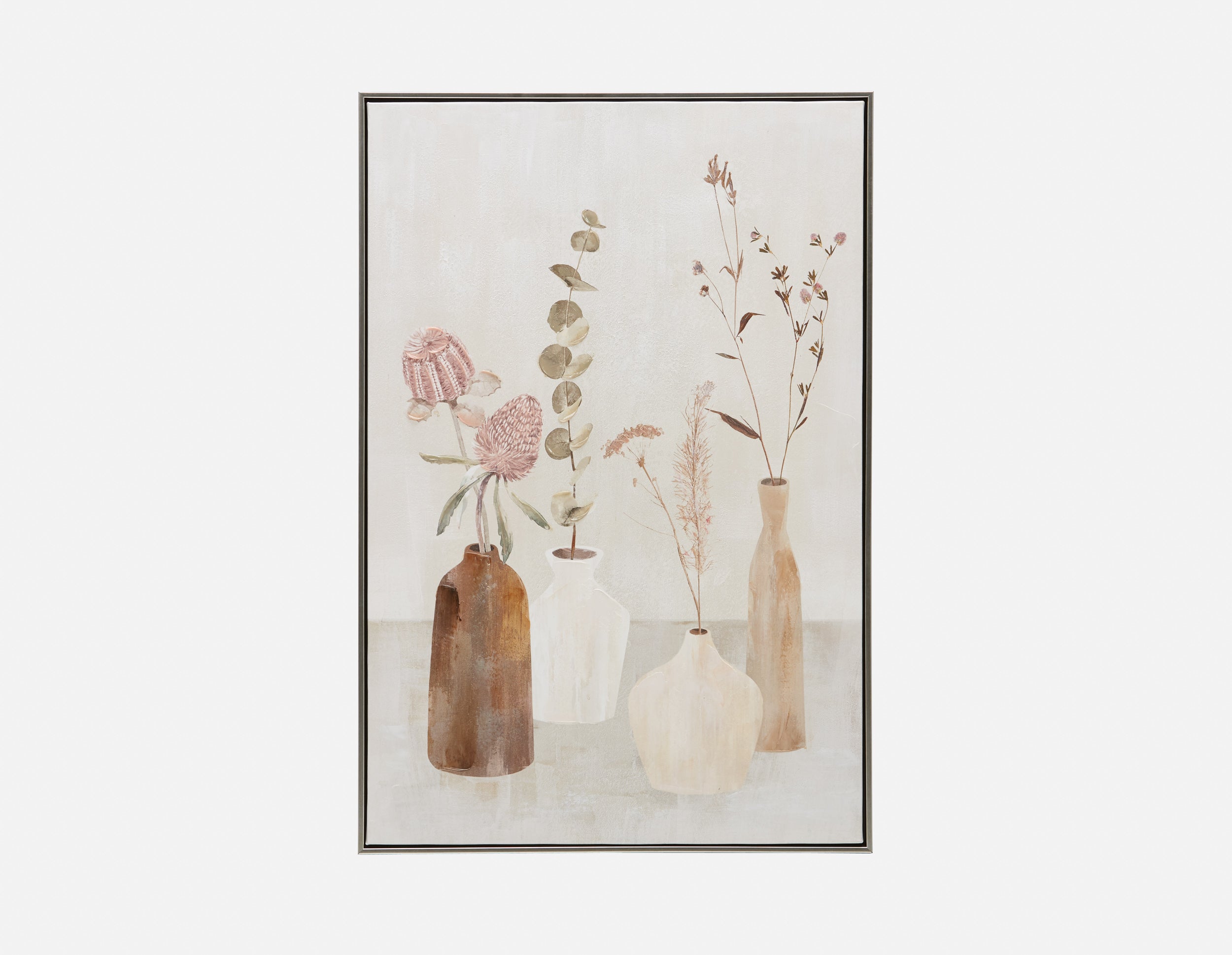 FLORA I - framed hand embellished giclée 60x90cm - Multi