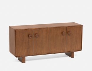 PALMO - modern-retro 4-door sideboard - Walnut