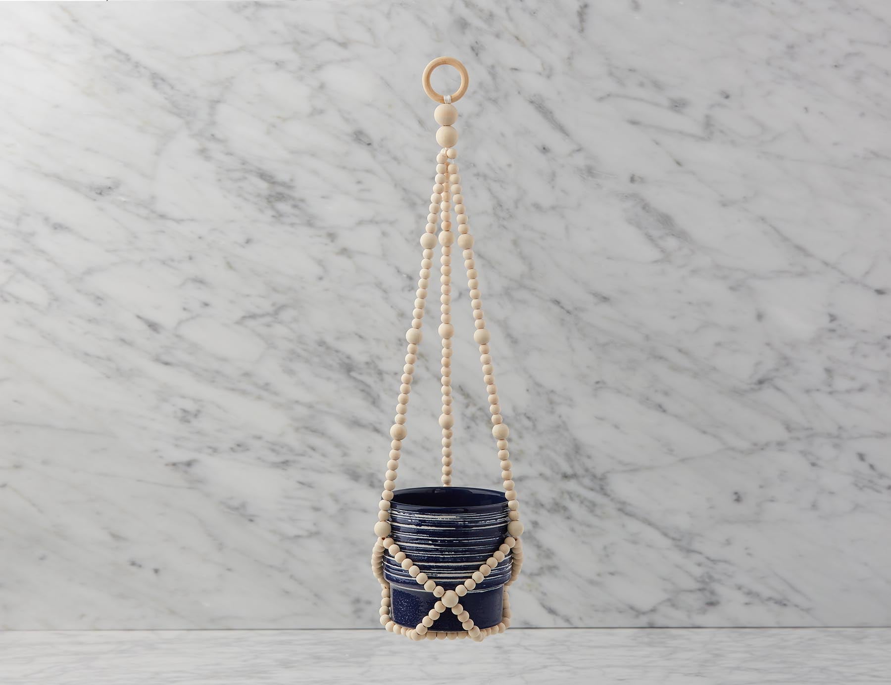TAUB - planter with hanger 13 cm - Blue