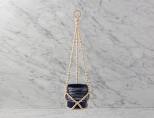 TAUB - planter with hanger 13 cm - Blue