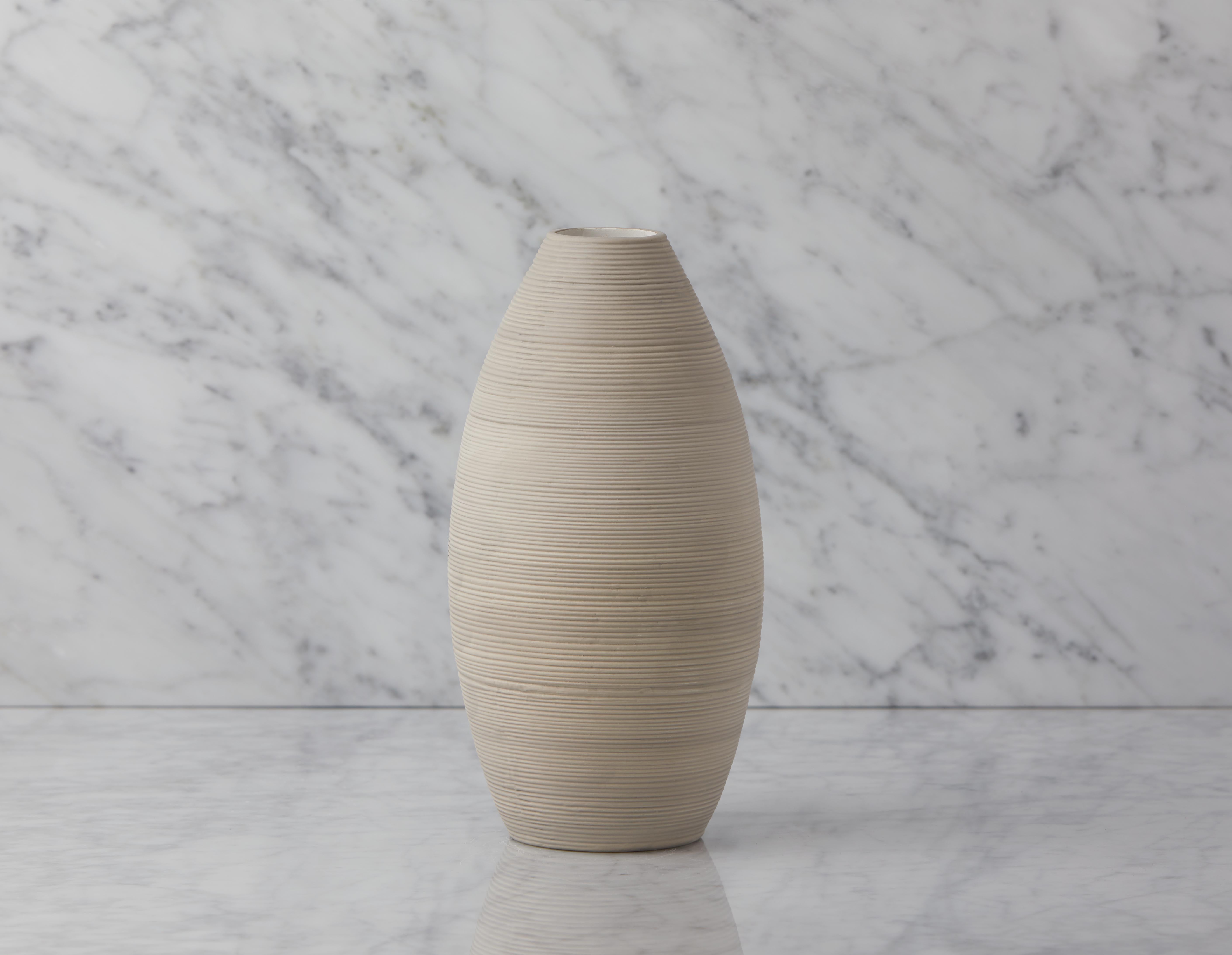 PASU - ceramic vase 32 cm - Grey