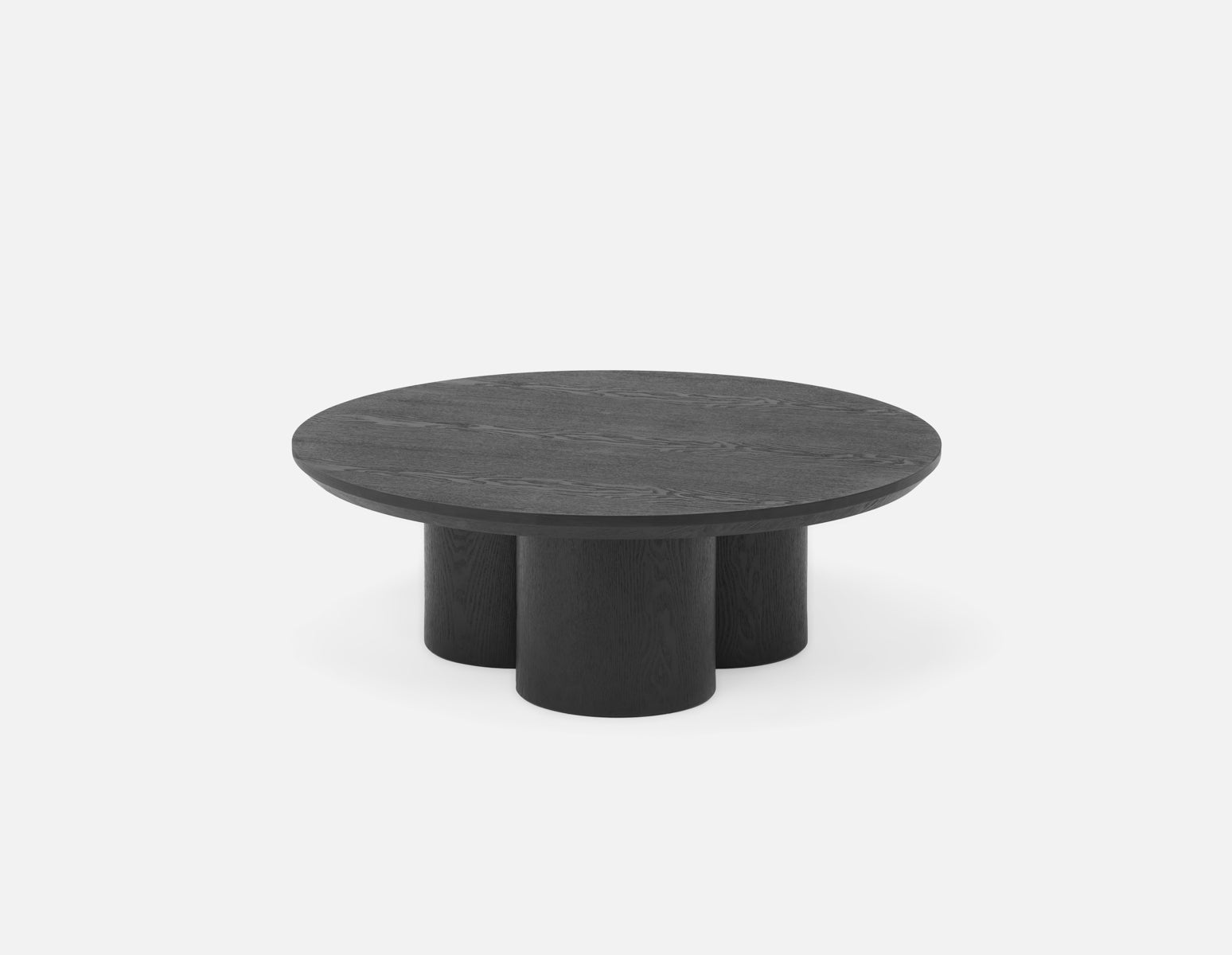 GUIDO - round modern minimalist coffee table 100cm - Black