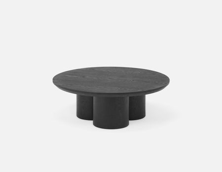 GUIDO - table base ronde moderne minimaliste 100cm - Noir