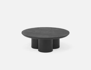 GUIDO - round modern minimalist coffee table 100cm - Black