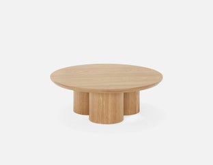 GUIDO - round modern minimalist coffee table 100cm - Brown