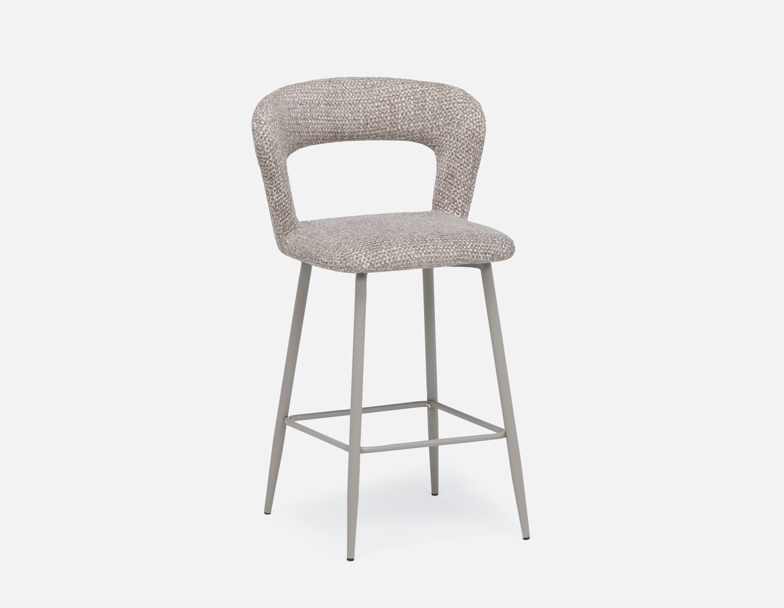 KIRIL - tabouret de comptoir moderne contemporain 69 cm - Taupe