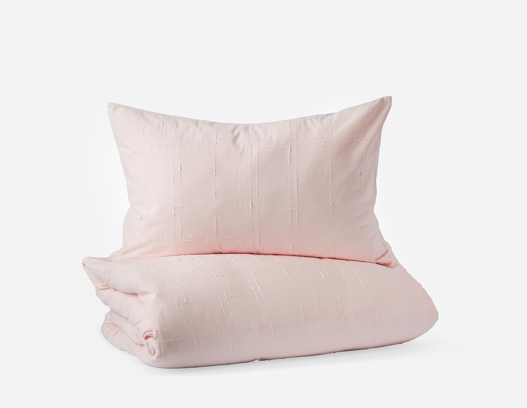 DALE - ensemble housse de couette 3 pièces, grand lit - Rose