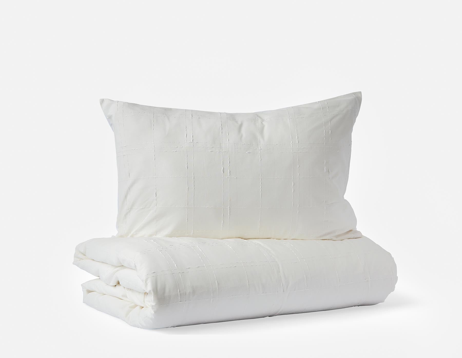 DALE - ensemble housse de couette 3 pièces, grand lit - Beige