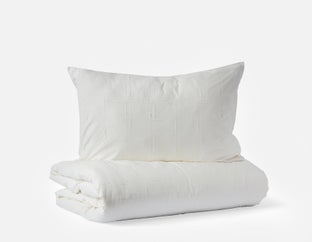 DALE - ensemble housse de couette 3 pièces, grand lit - Beige