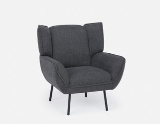 MARJORIE - modern contemporary armchair - Dark Grey